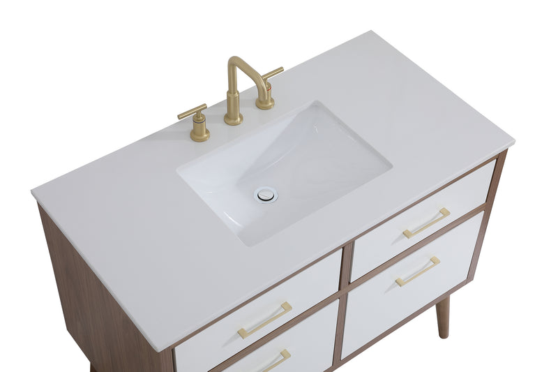 Elegant Lighting VF41042WH Bathroom Vanity Set, White