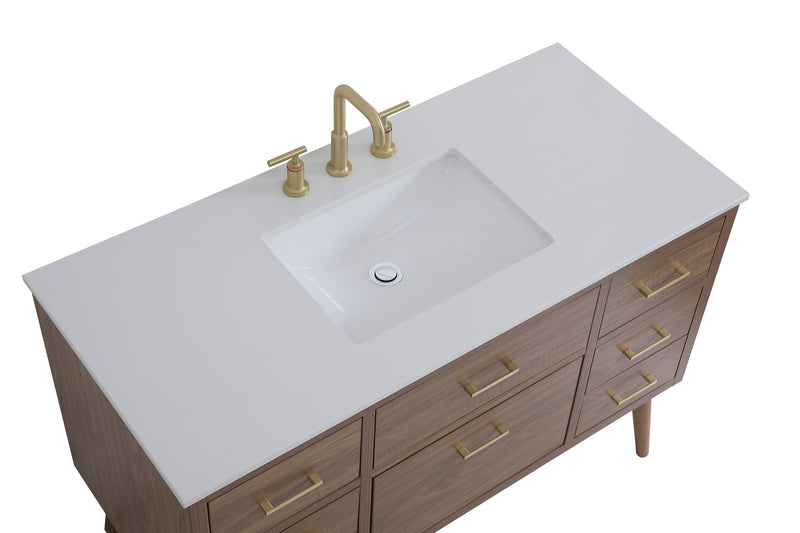 Elegant Lighting VF41048WB Bathroom Vanity Set, Walnut Brown