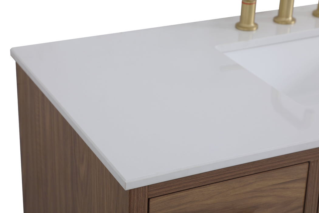 Elegant Lighting VF41048WB Bathroom Vanity Set, Walnut Brown