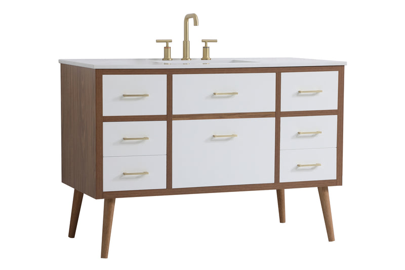 Elegant Lighting VF41048WH Bathroom Vanity Set, White