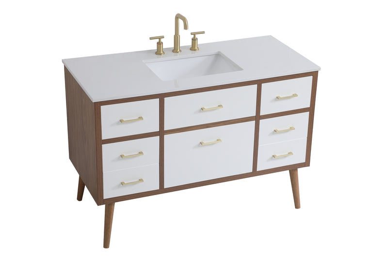 Elegant Lighting VF41048WH Bathroom Vanity Set, White