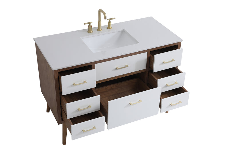 Elegant Lighting VF41048WH Bathroom Vanity Set, White