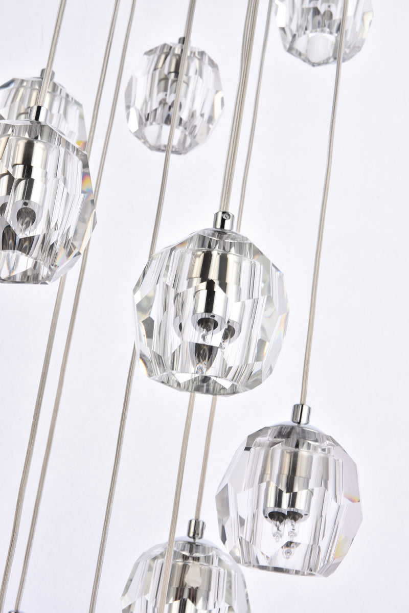 Elegant Lighting 3505D20C LED Pendant, Chrome
