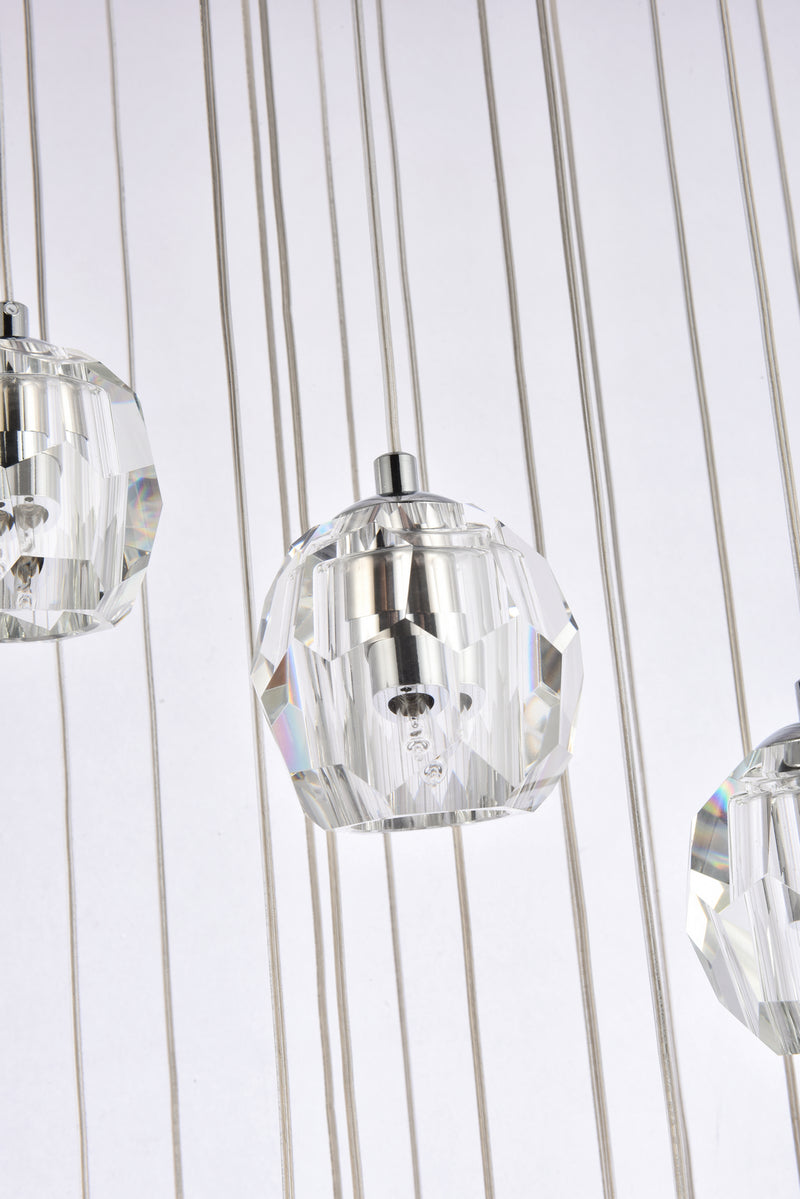 Elegant Lighting 3505D20C LED Pendant, Chrome