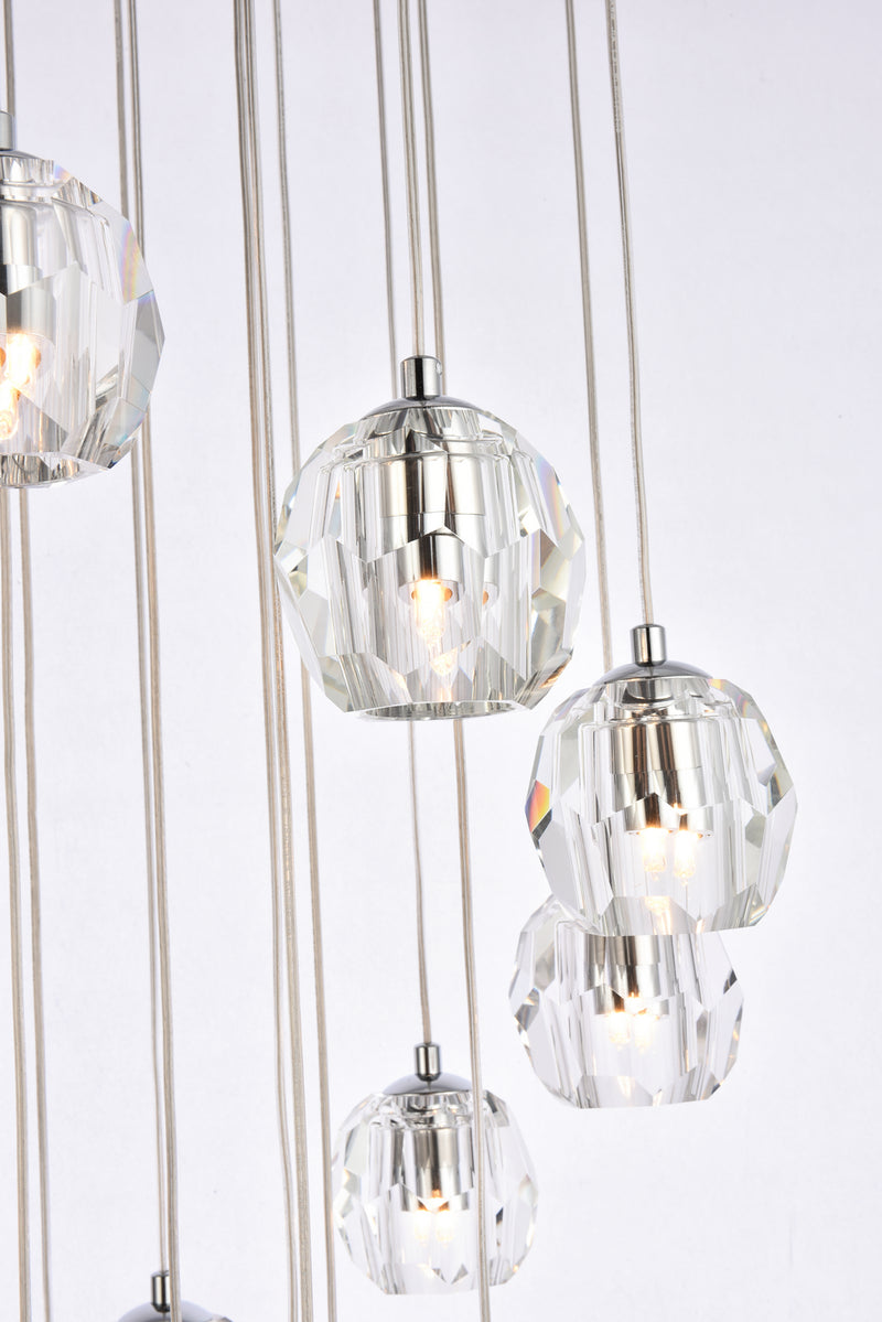 Elegant Lighting 3505D20C LED Pendant, Chrome