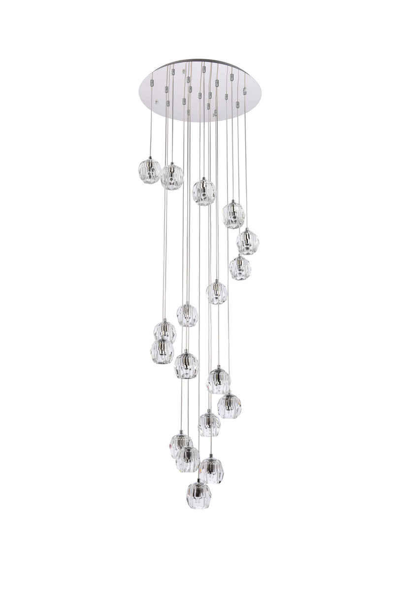 Elegant Lighting 3505D20C LED Pendant, Chrome