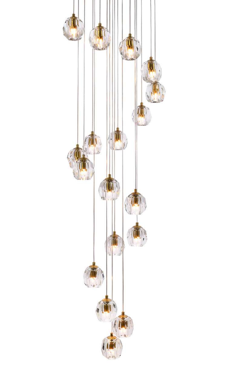 Elegant Lighting 3505D20G LED Pendant, Gold