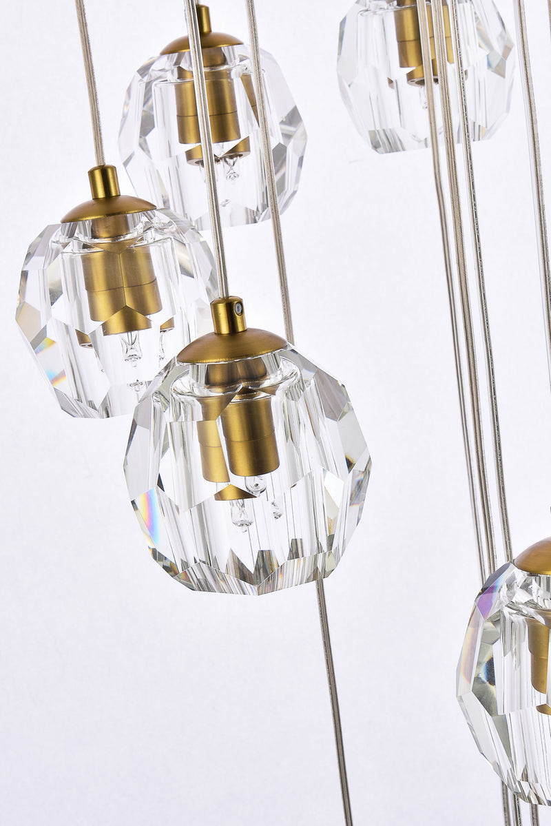 Elegant Lighting 3505D20G LED Pendant, Gold