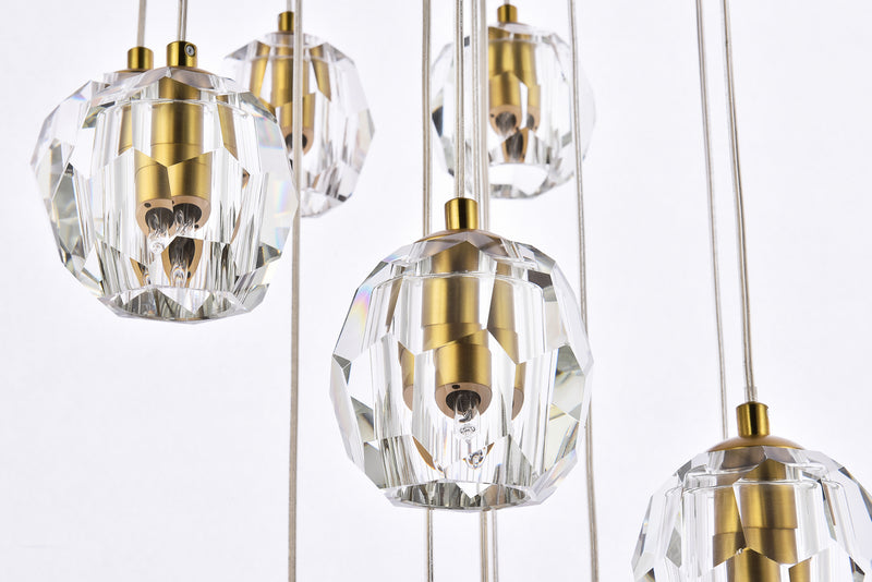 Elegant Lighting 3505D20G LED Pendant, Gold