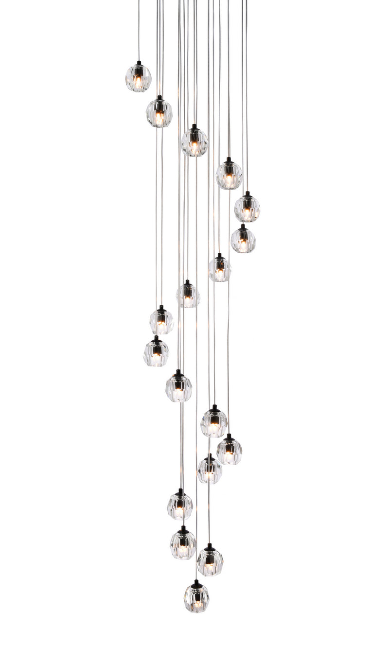 Elegant Lighting 3505D20BK LED Pendant, Black