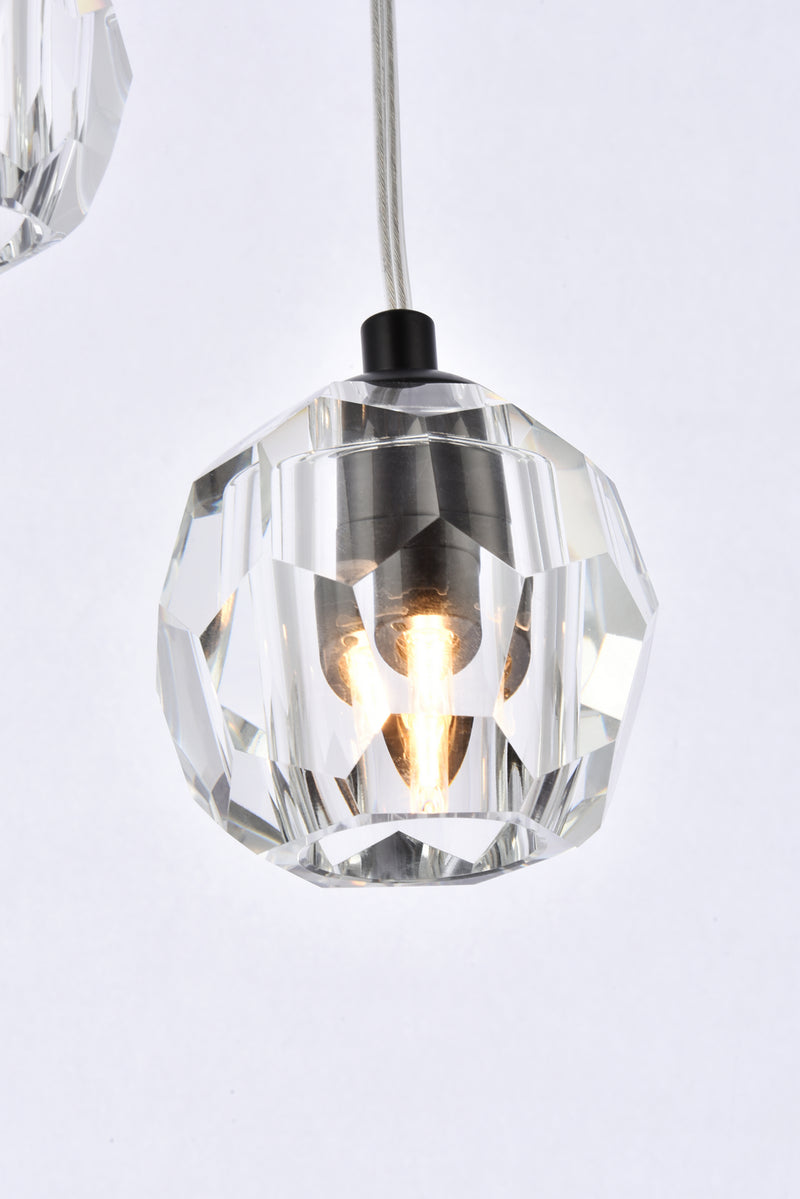 Elegant Lighting 3505D20BK LED Pendant, Black