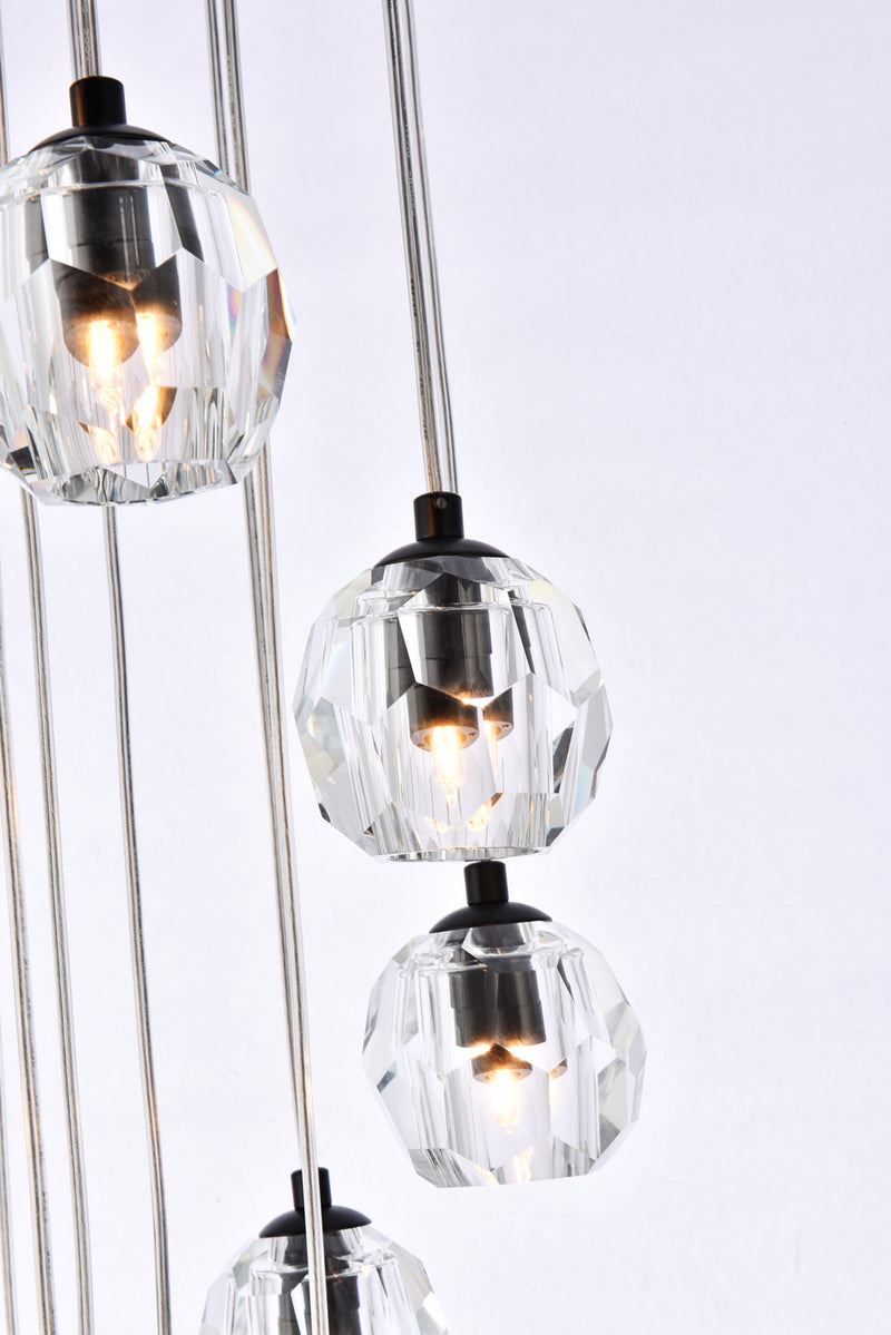 Elegant Lighting 3505D20BK LED Pendant, Black
