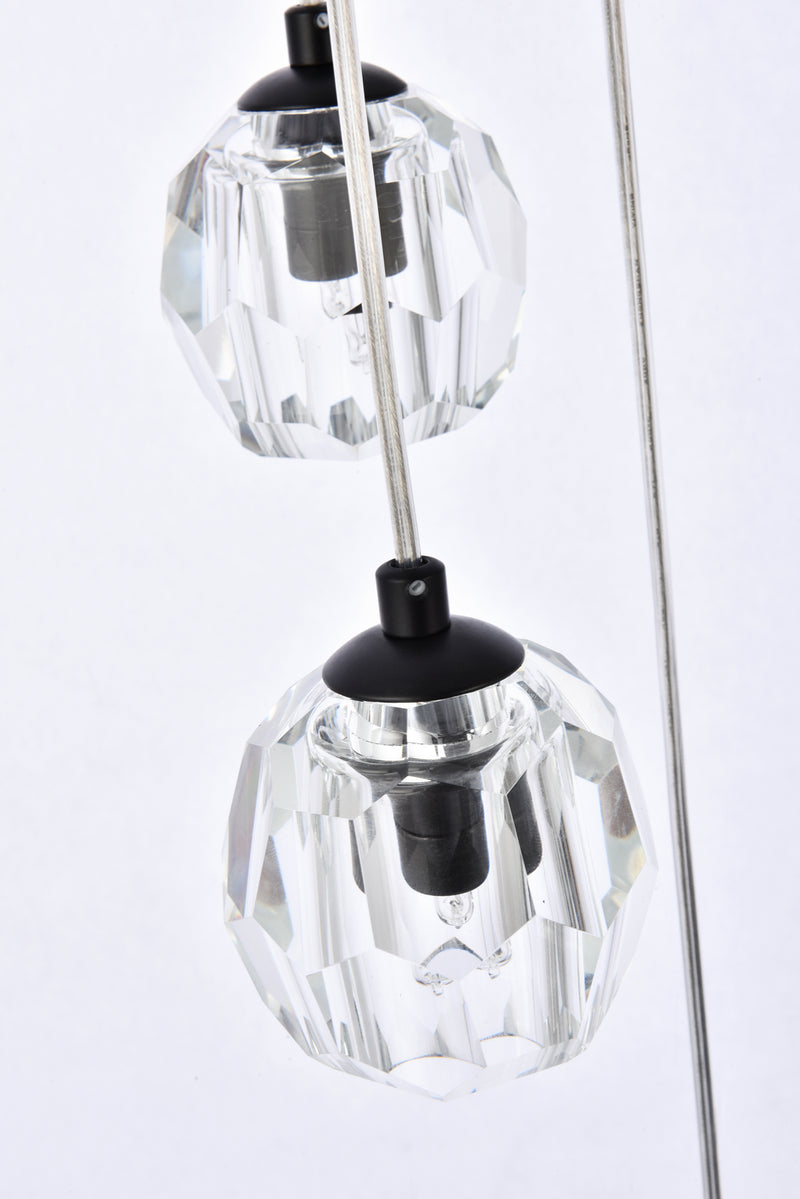 Elegant Lighting 3505D20BK LED Pendant, Black