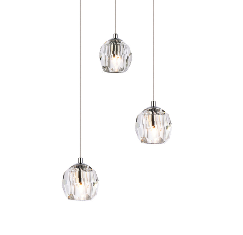 Elegant Lighting 3505D12C LED Pendant, Chrome