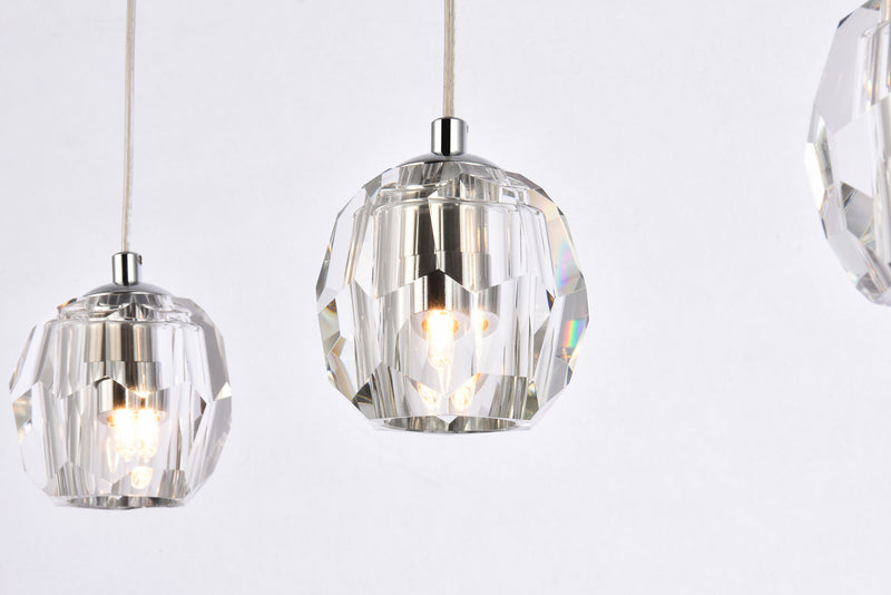 Elegant Lighting 3505D12C LED Pendant, Chrome