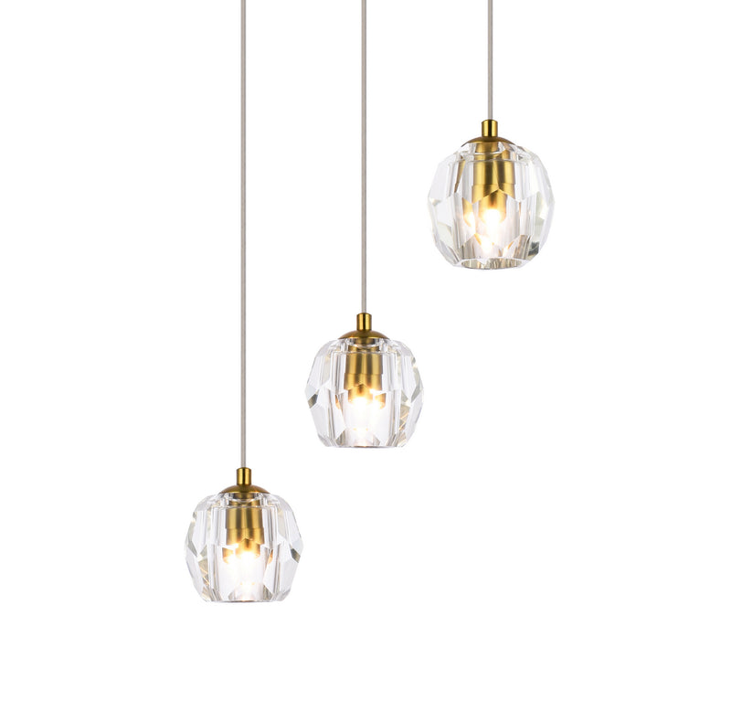 Elegant Lighting 3505D12G LED Pendant, Gold