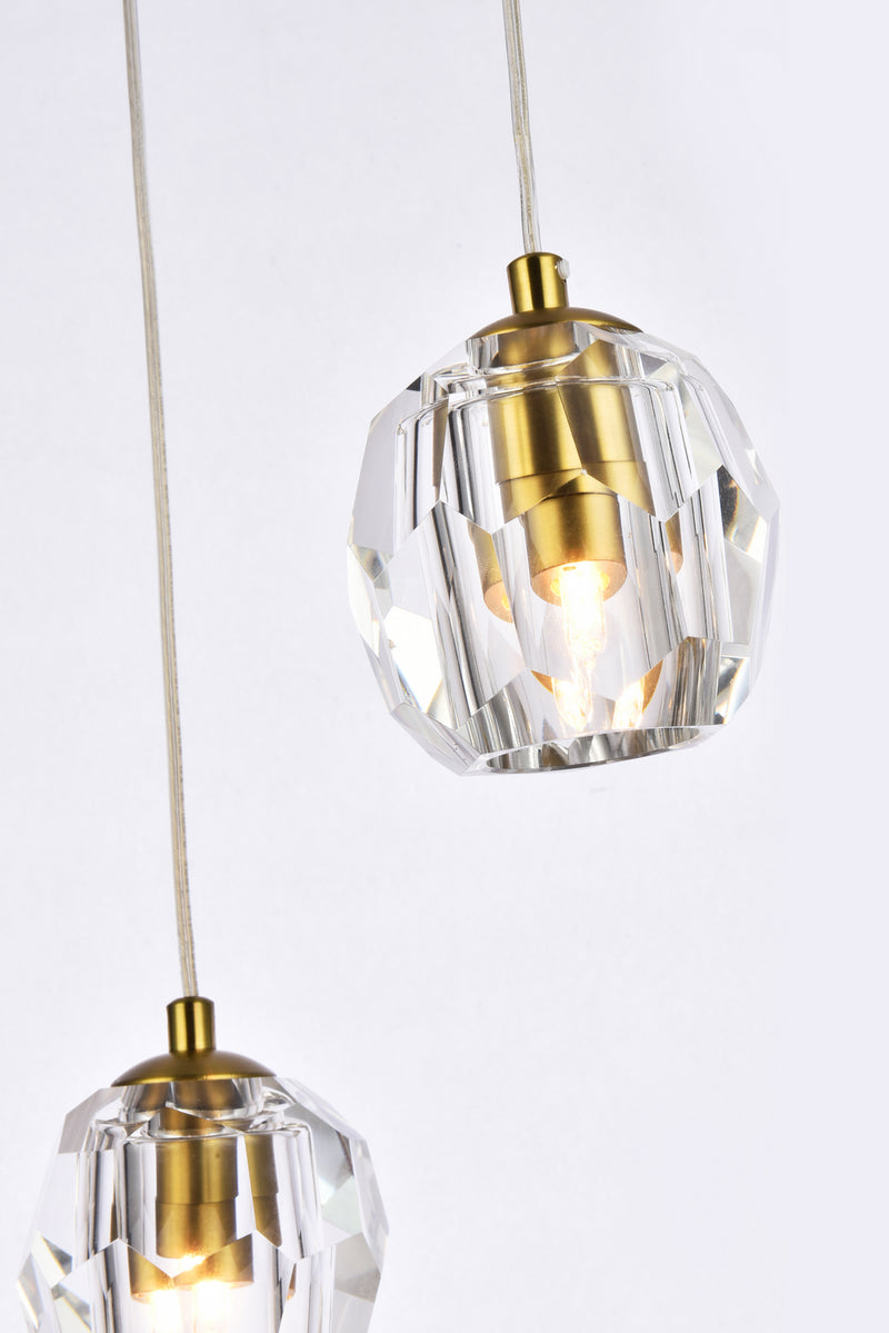 Elegant Lighting 3505D12G LED Pendant, Gold