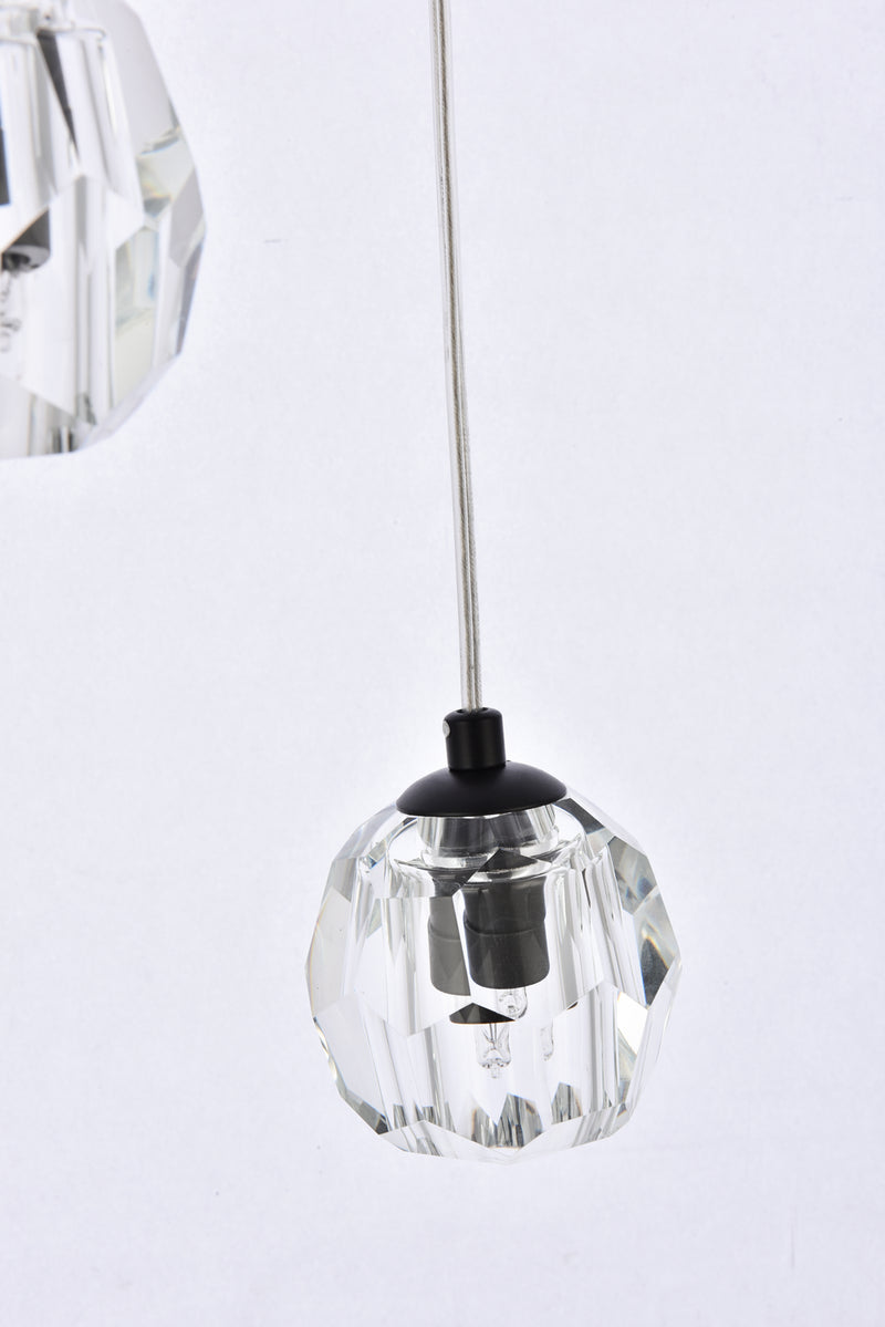 Elegant Lighting 3505D12BK LED Pendant, Black