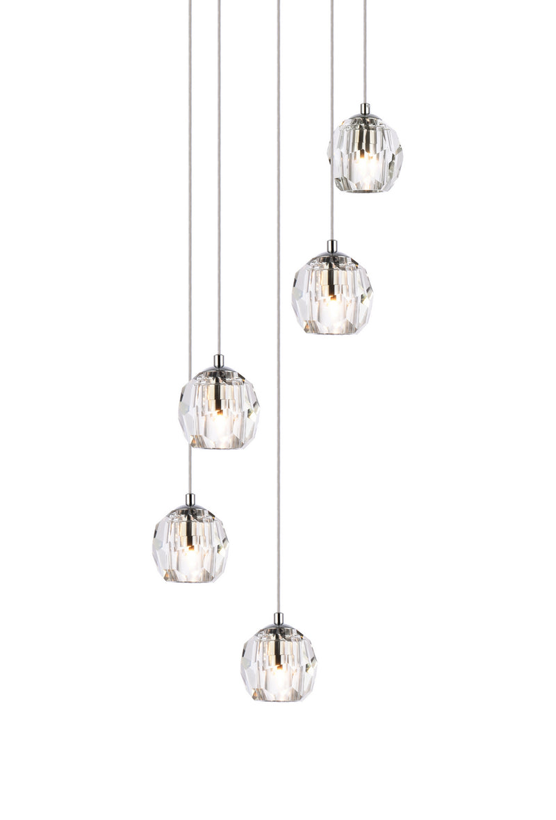 Elegant Lighting 3505G12C LED Pendant, Chrome
