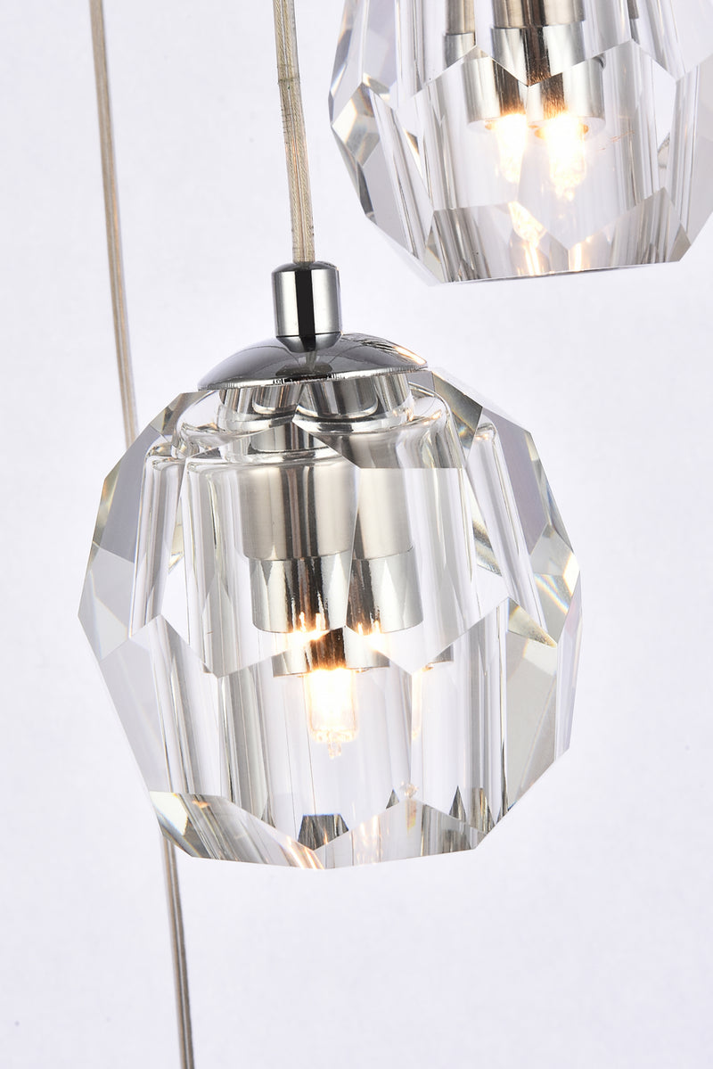 Elegant Lighting 3505G12C LED Pendant, Chrome