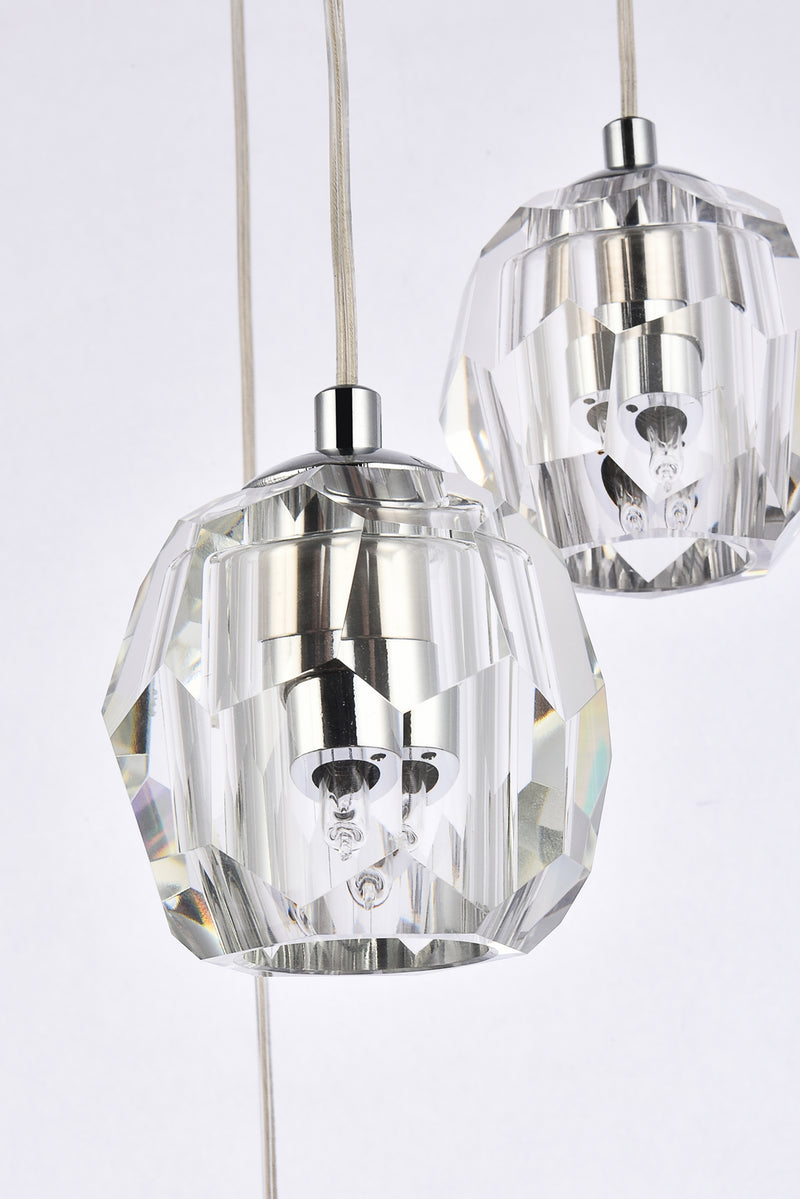 Elegant Lighting 3505G12C LED Pendant, Chrome