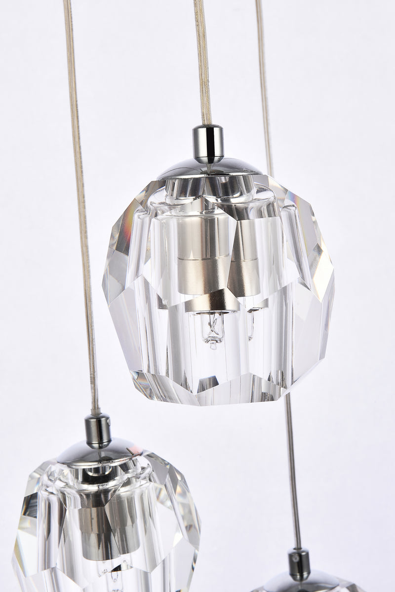 Elegant Lighting 3505G12C LED Pendant, Chrome