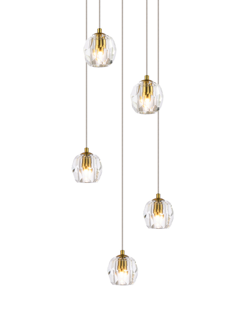 Elegant Lighting 3505G12G LED Pendant, Gold