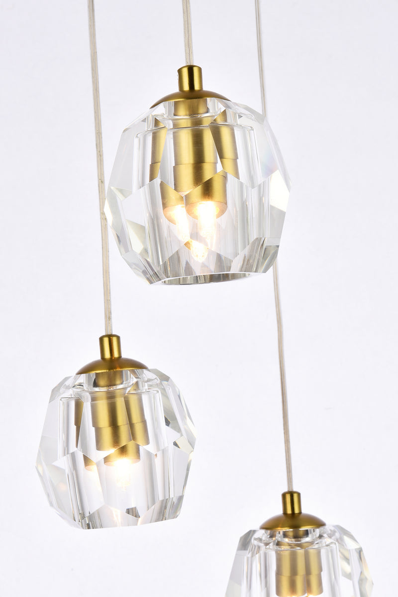 Elegant Lighting 3505G12G LED Pendant, Gold