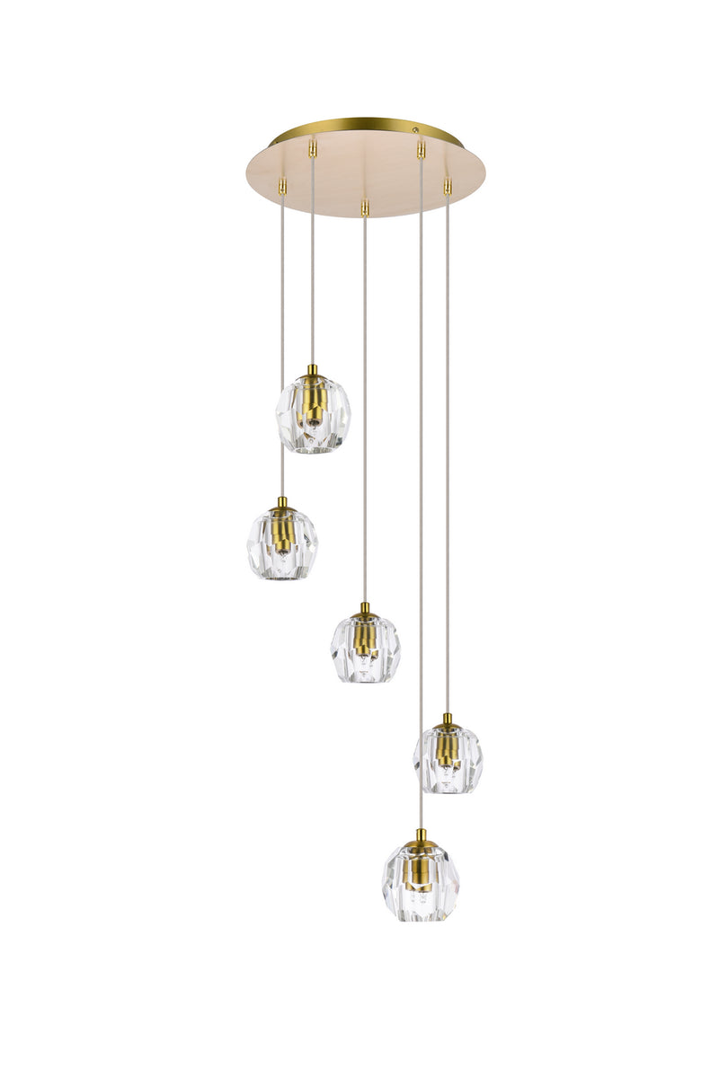 Elegant Lighting 3505G12G LED Pendant, Gold