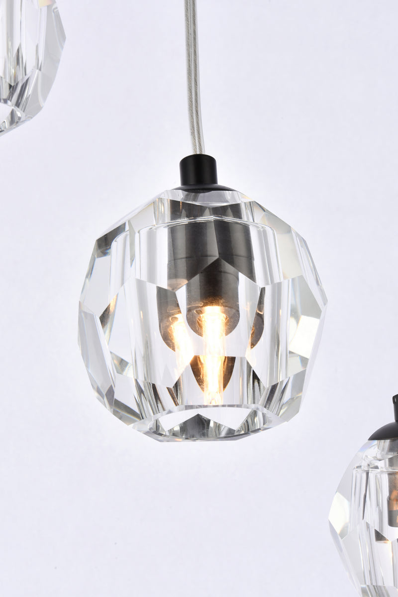 Elegant Lighting 3505G12BK LED Pendant, Black