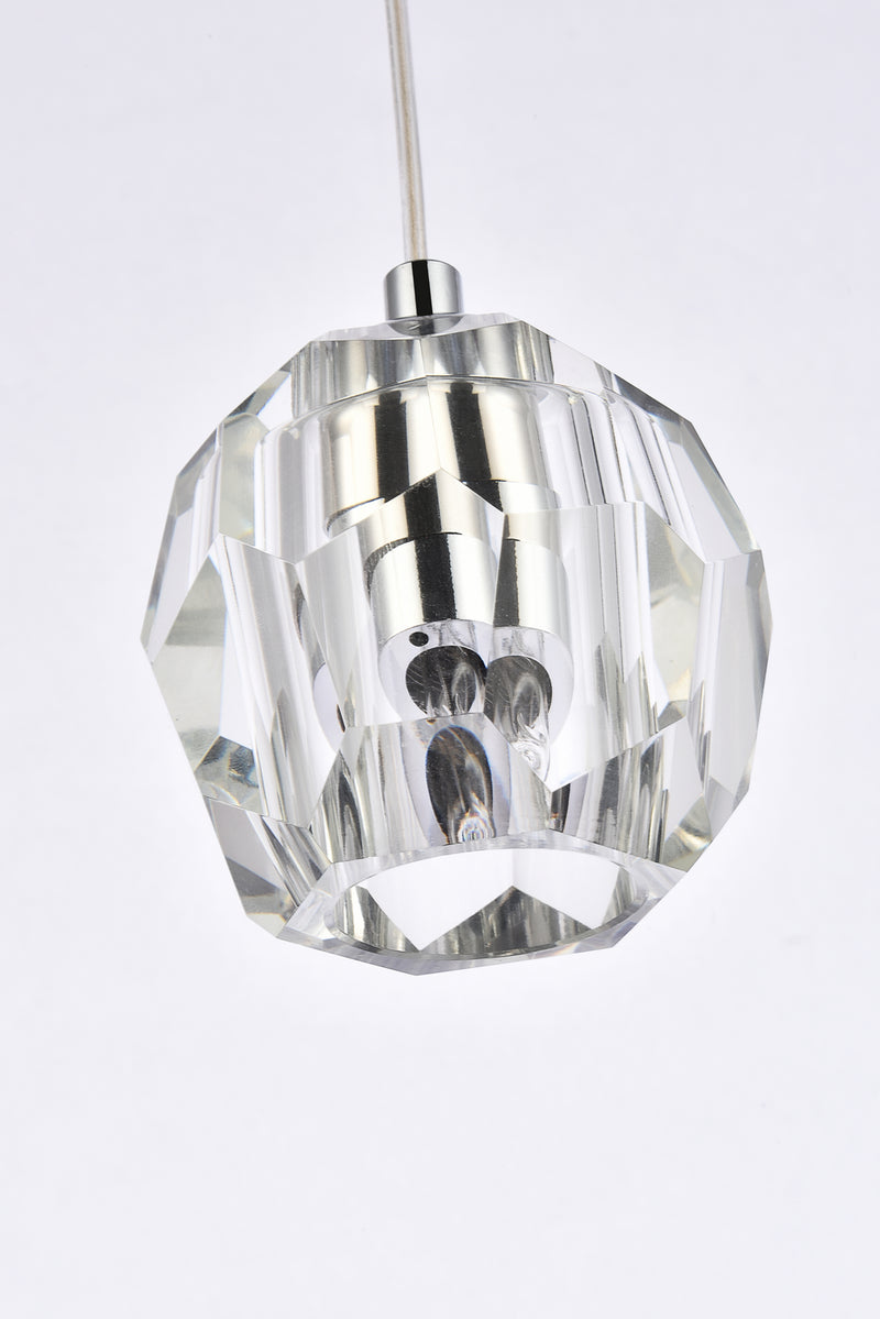 Elegant Lighting 3505D6C LED Pendant, Chrome