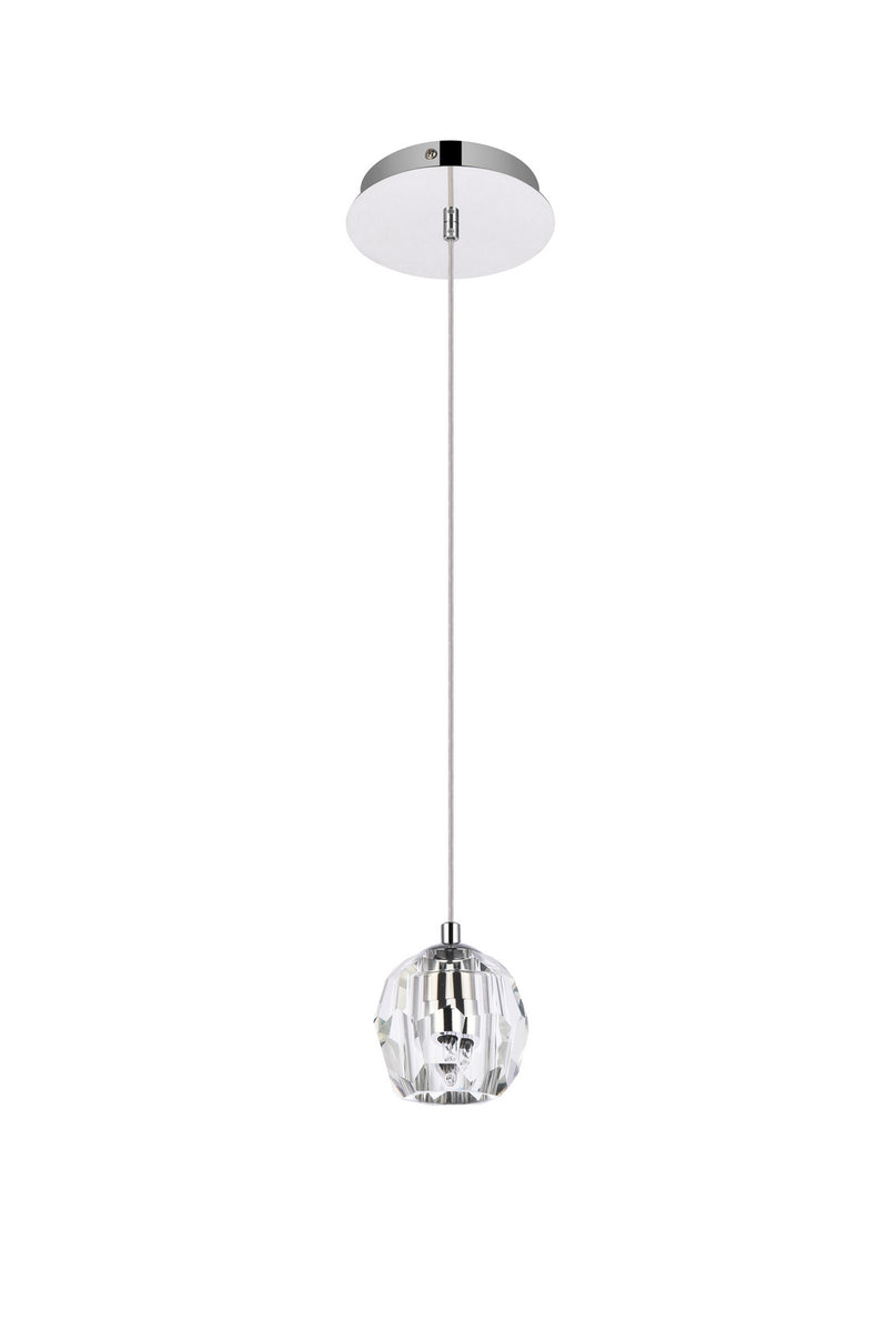 Elegant Lighting 3505D6C LED Pendant, Chrome