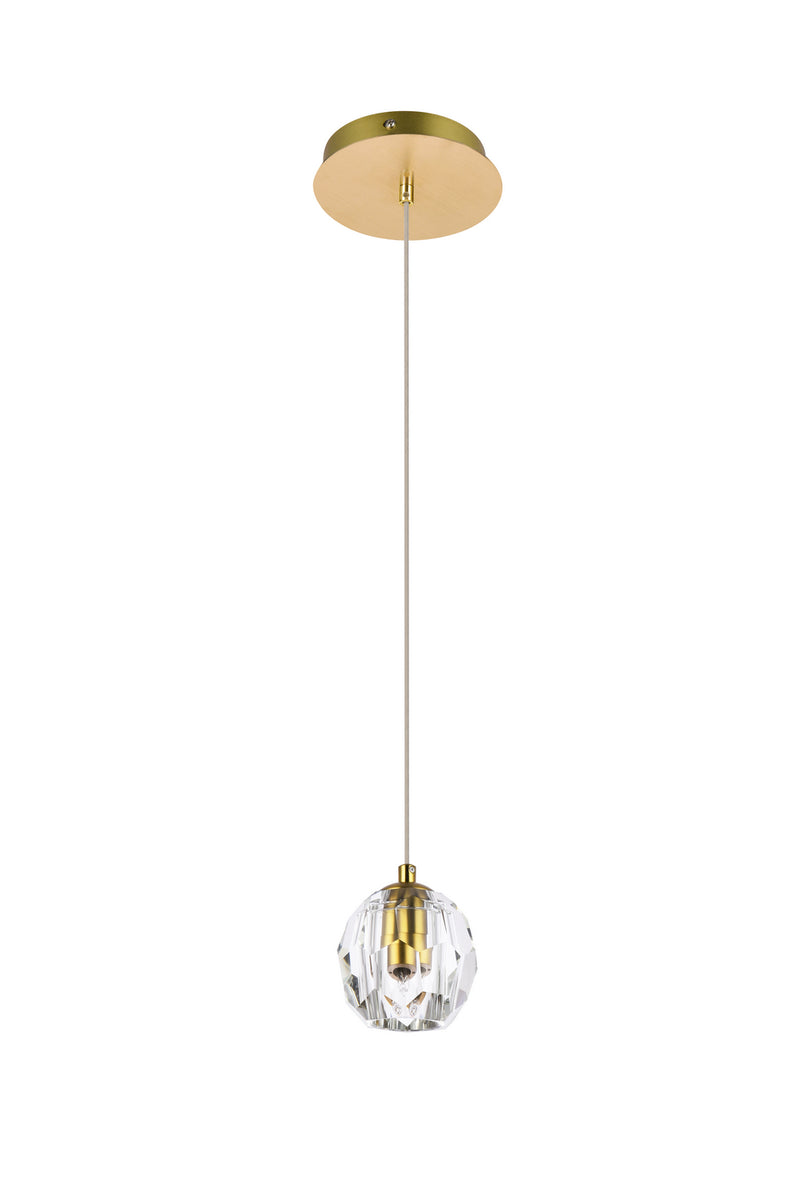 Elegant Lighting 3505D6G LED Pendant, Gold