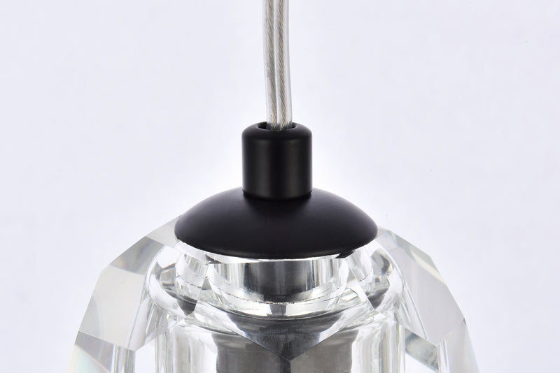 Elegant Lighting 3505D6BK LED Pendant, Black
