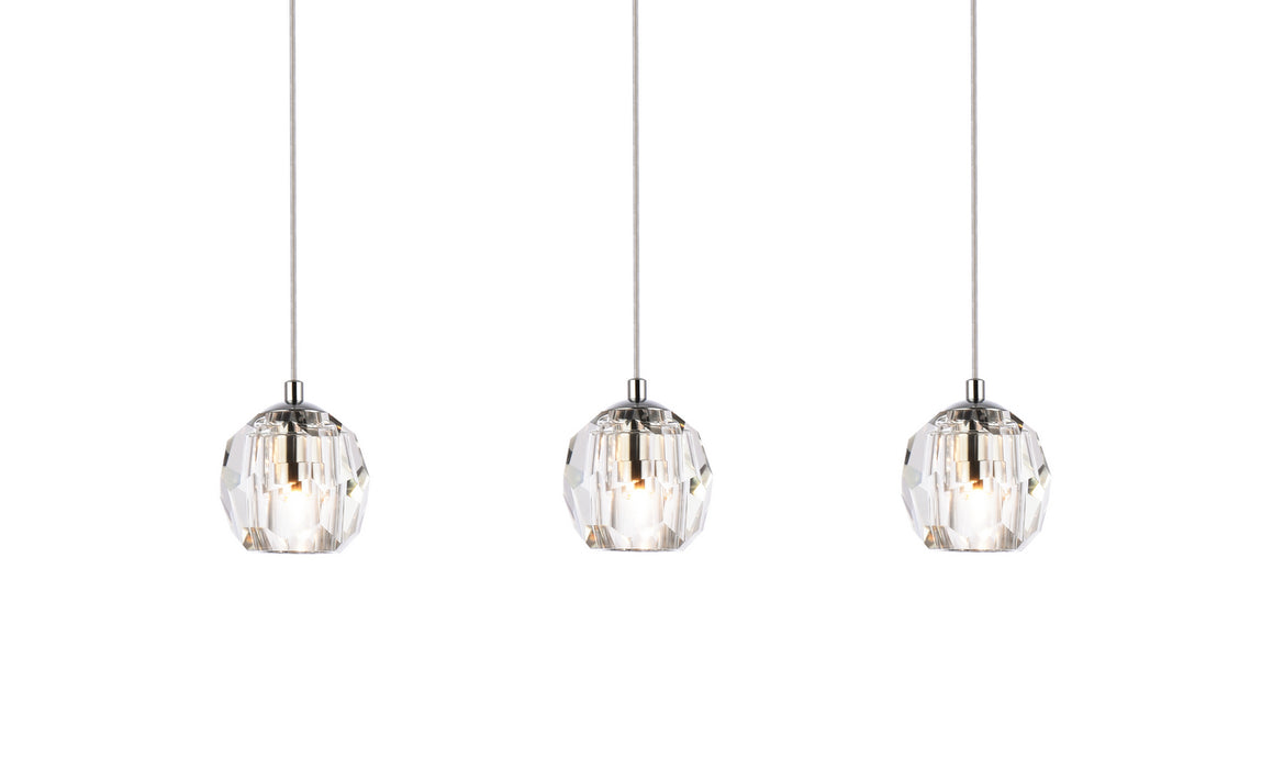 Elegant Lighting 3505D28C LED Pendant, Chrome