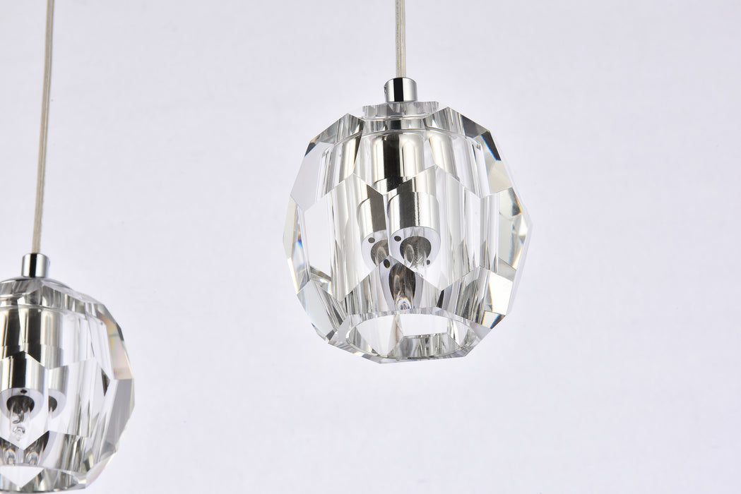 Elegant Lighting 3505D28C LED Pendant, Chrome