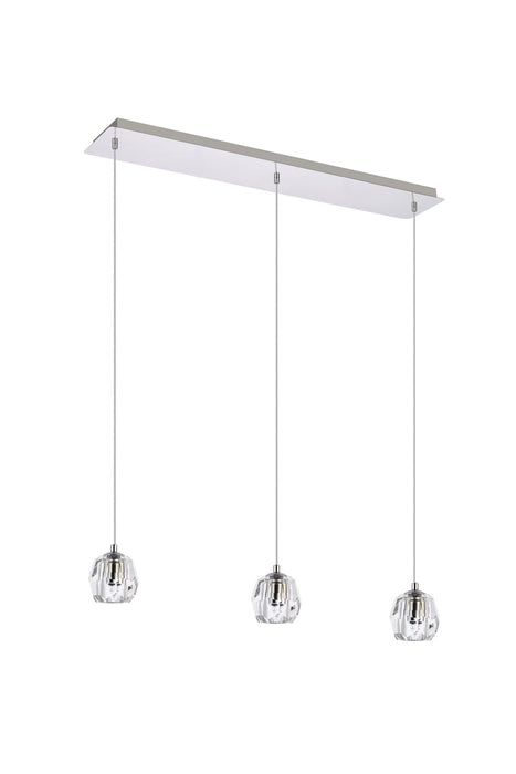 Elegant Lighting 3505D28C LED Pendant, Chrome