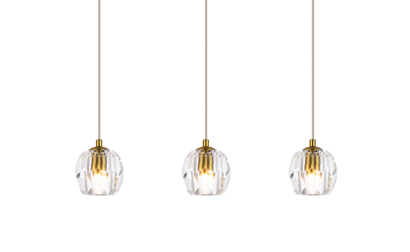Elegant Lighting 3505D28G LED Pendant, Gold