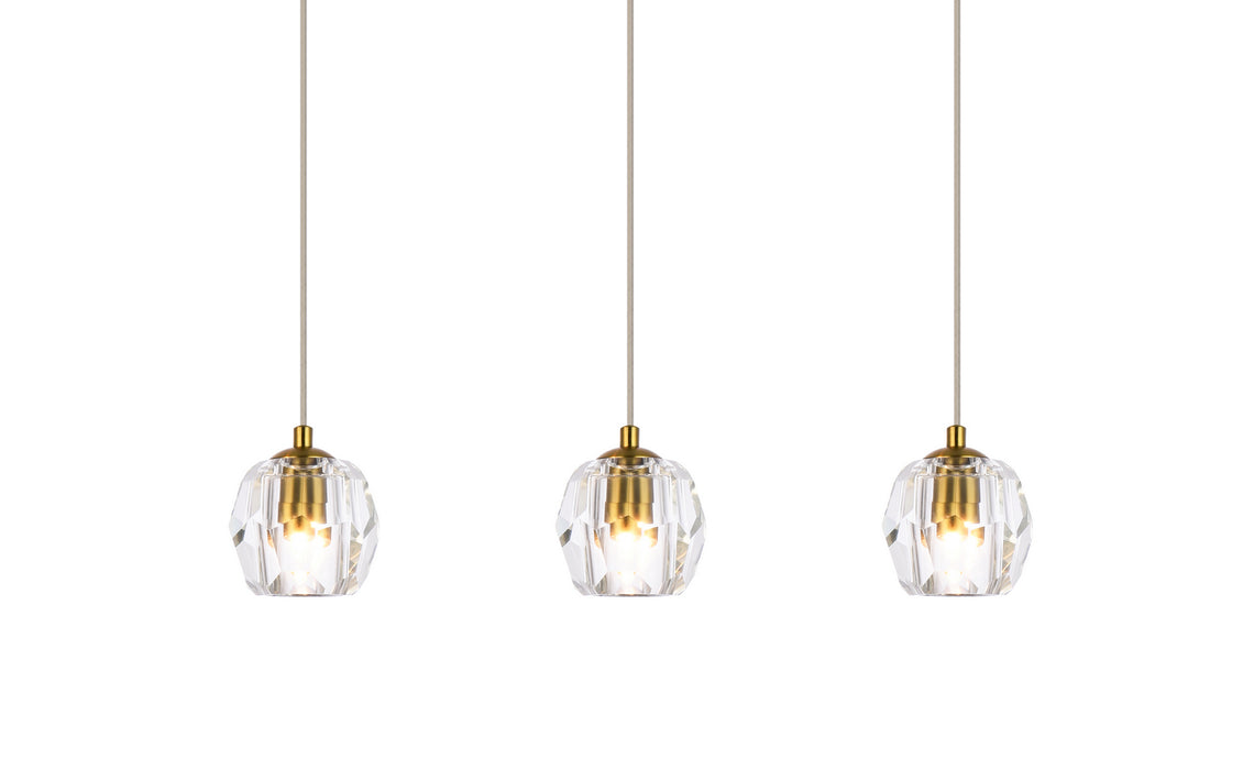 Elegant Lighting 3505D28G LED Pendant, Gold
