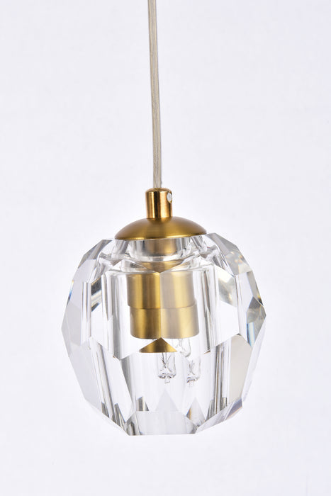 Elegant Lighting 3505D28G LED Pendant, Gold