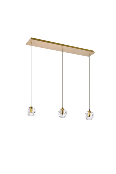 Elegant Lighting 3505D28G LED Pendant, Gold