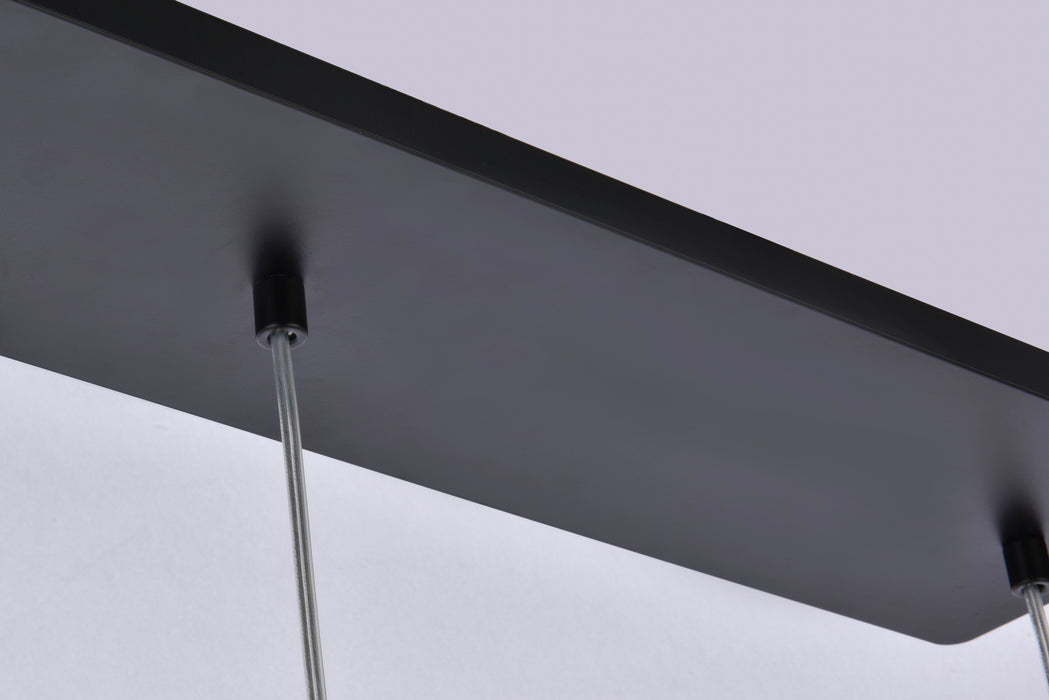 Elegant Lighting 3505D28BK LED Pendant, Black