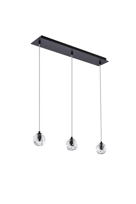 Elegant Lighting 3505D28BK LED Pendant, Black