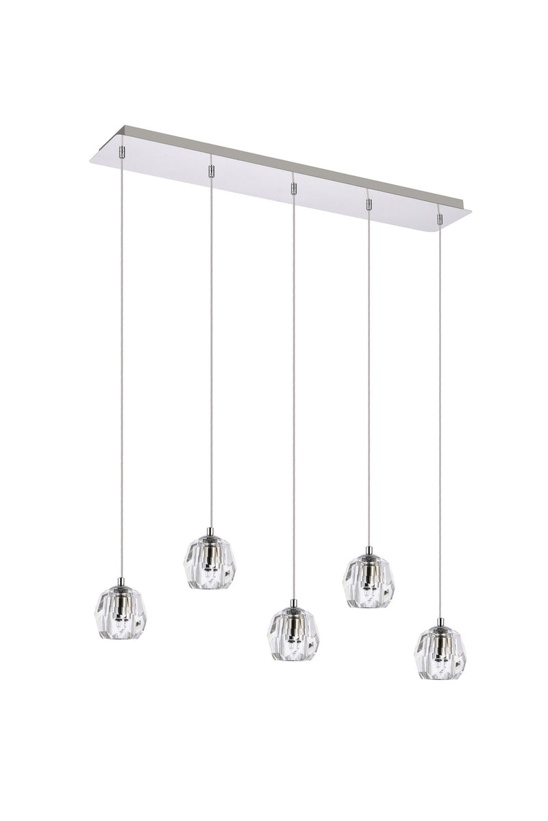 Elegant Lighting 3505D32C LED Pendant, Chrome