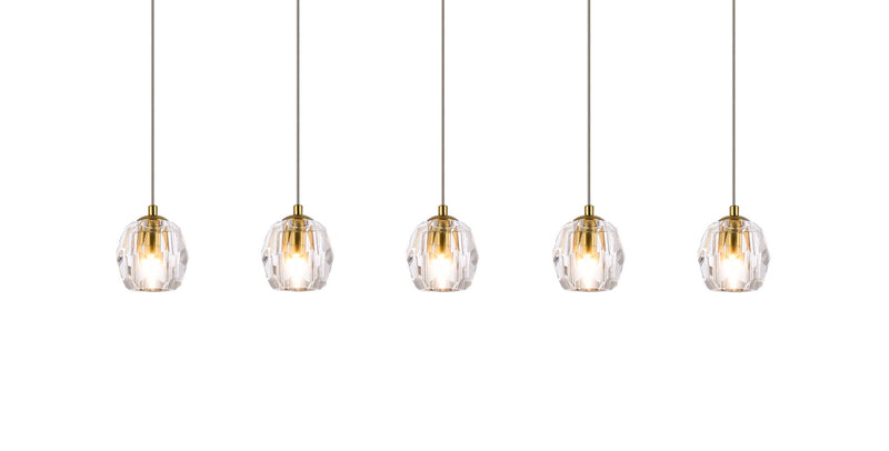 Elegant Lighting 3505D32G LED Pendant, Gold