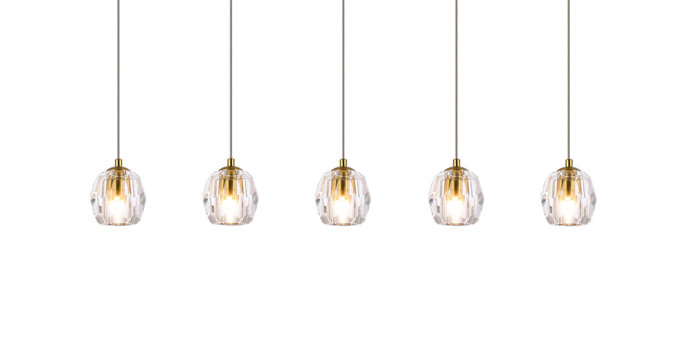 Elegant Lighting 3505D32G LED Pendant, Gold