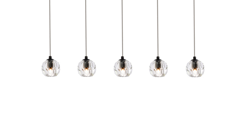 Elegant Lighting 3505D32BK LED Pendant, Black