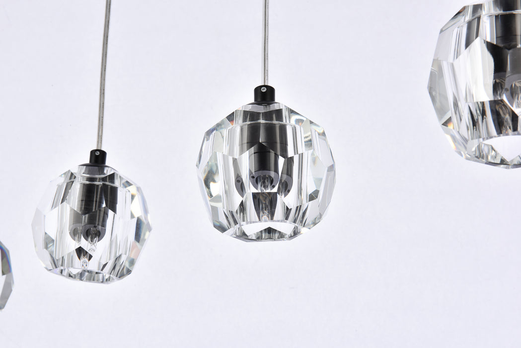 Elegant Lighting 3505D32BK LED Pendant, Black