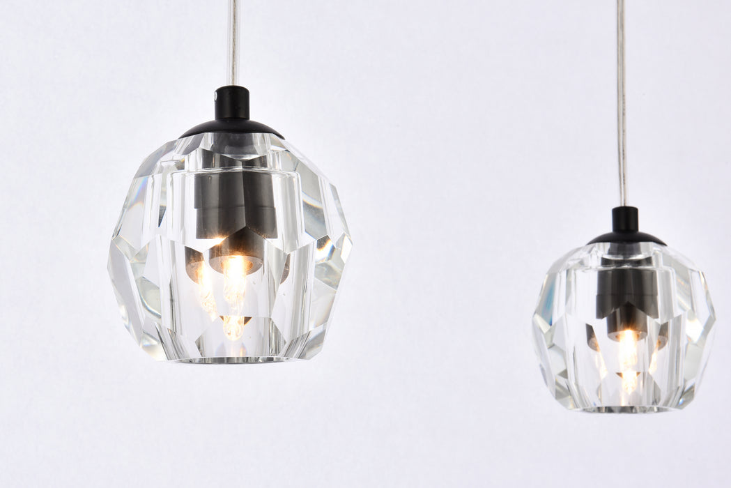 Elegant Lighting 3505D32BK LED Pendant, Black