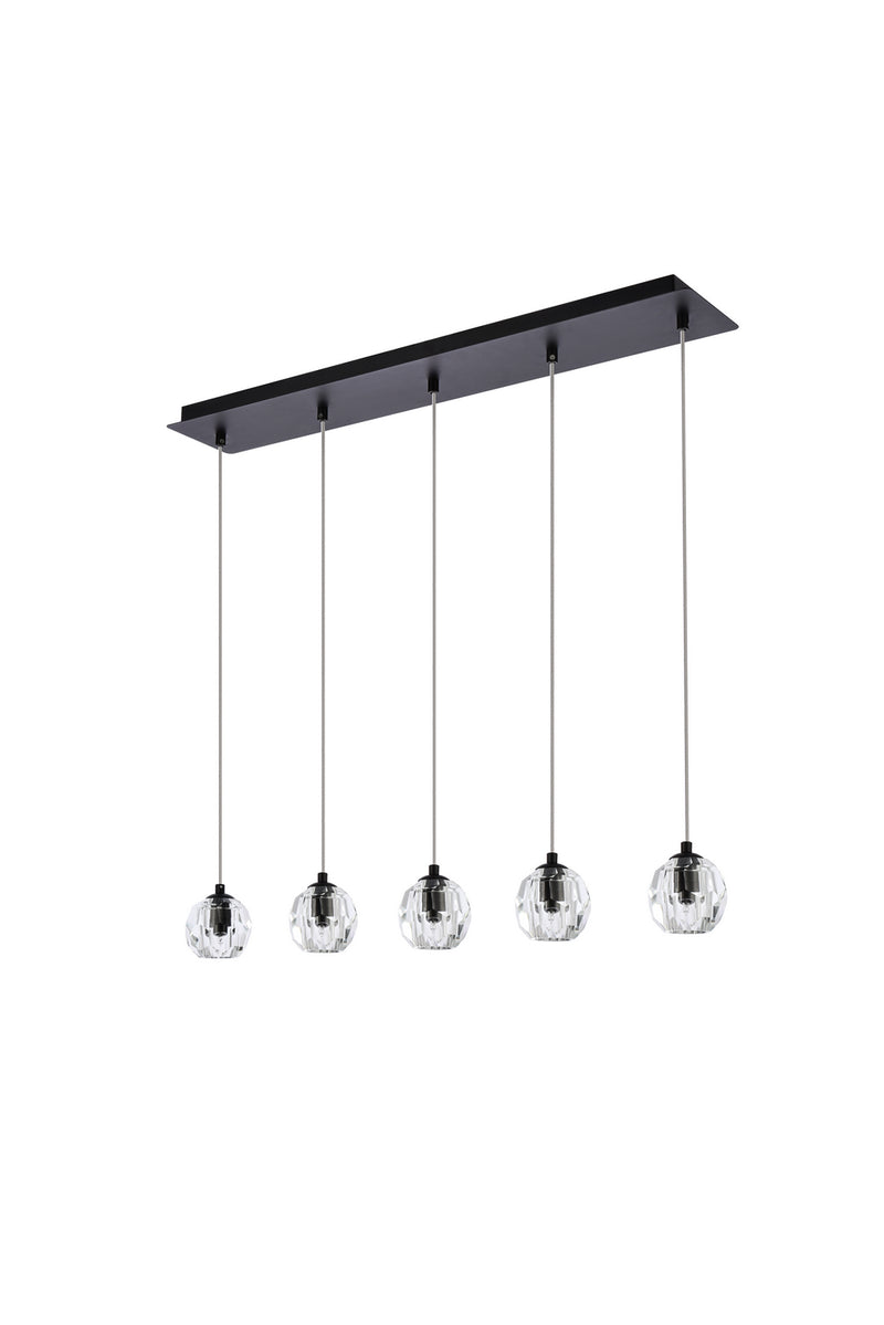 Elegant Lighting 3505D32BK LED Pendant, Black